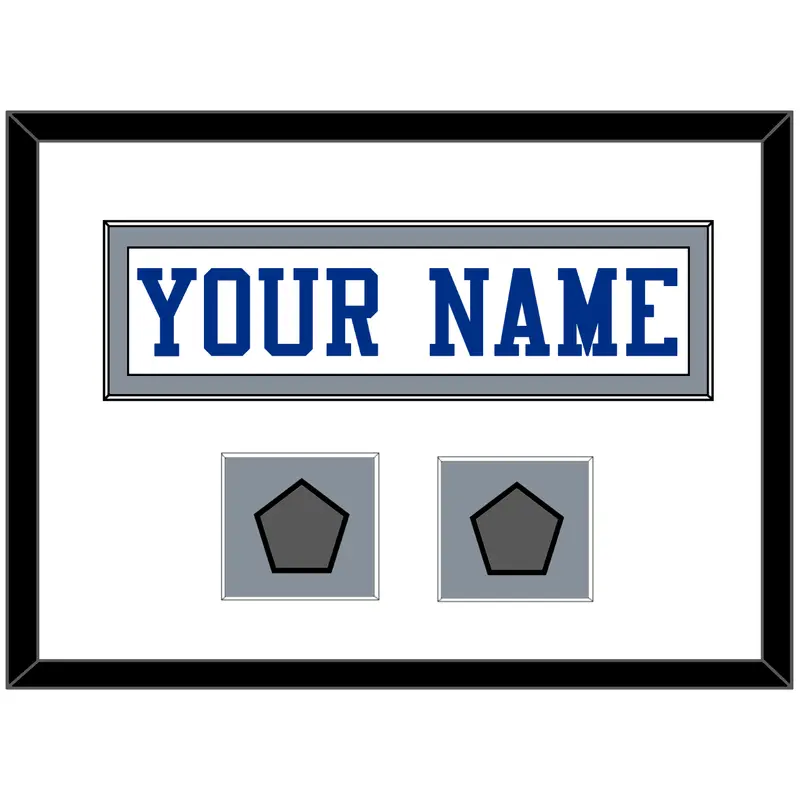 Dallas Nameplate & 2 Super Bowl Jersey Patches - White Jersey - Single Mat 1