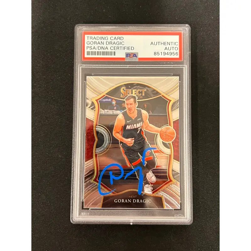 2019-20 Panini Select #22 Goran Dragic Signed Card AUTO PSA/DNA Slabbed Heat