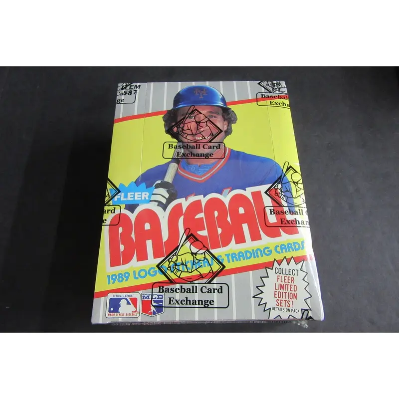 1989 Fleer Baseball Unopened Wax Box (FASC) (Code 83492)