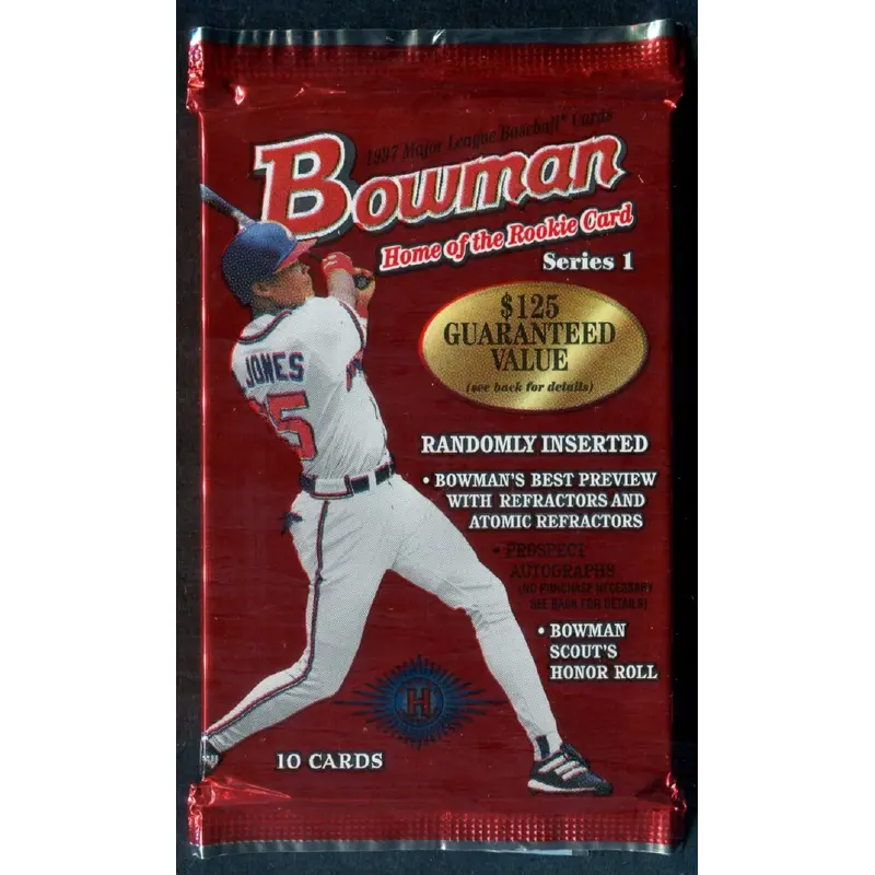 1997 Bowman Baseball Unopened Series 1 Pack (Hobby) (10)