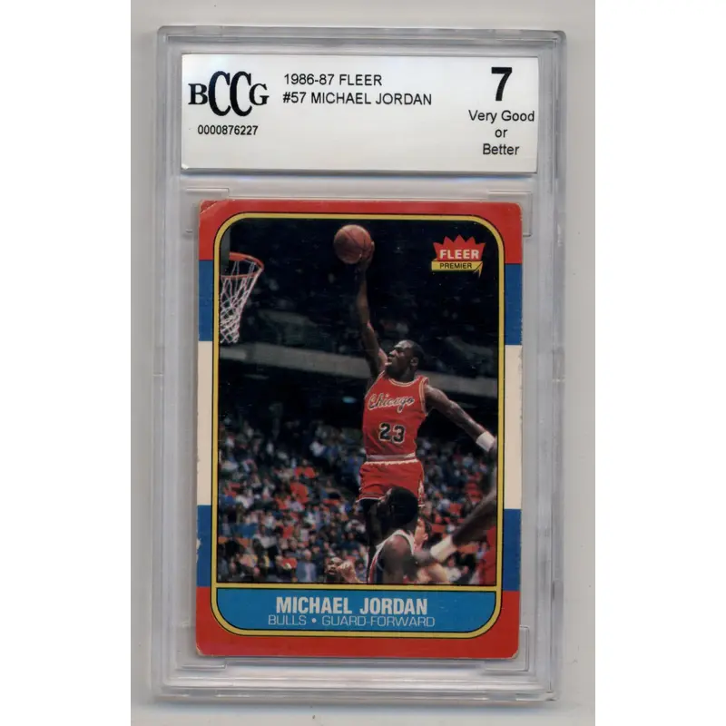Michael Jordan 1986-87 Fleer Rookie #57 BCCG 7 Very Good