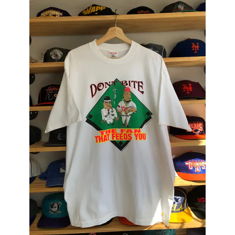 Vintage 1994 Dont Bite The Fan That Feeds You Tee Size XL