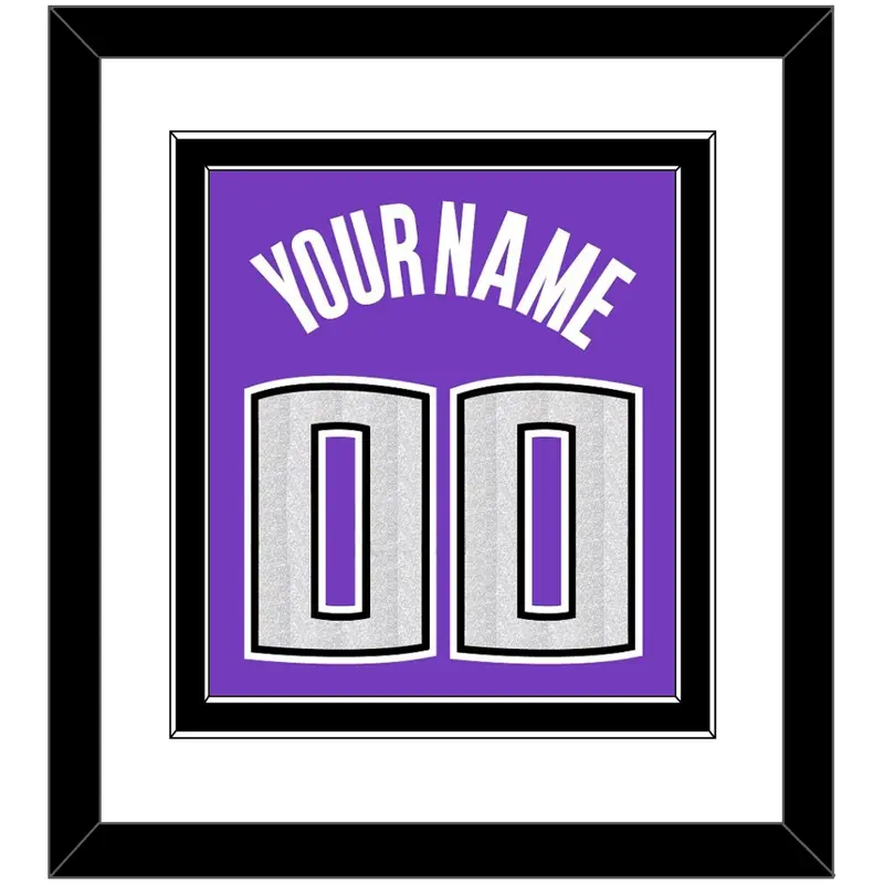 Sacramento Name & Number - Road Purple (2014-2016) - Double Mat 2