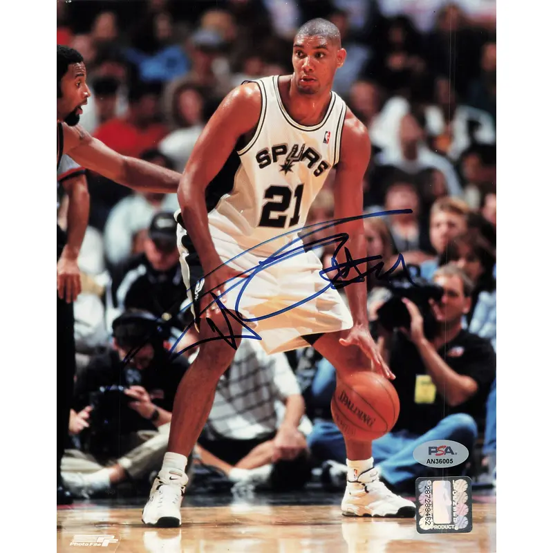 Tim Duncan signed 8x10 photo PSA/DNA San Antonio Spurs Autographed