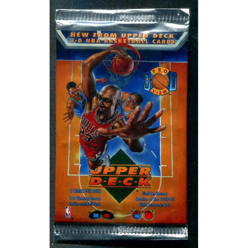1993/94 Upper Deck Pro View 3D Basketball Unopened Pack