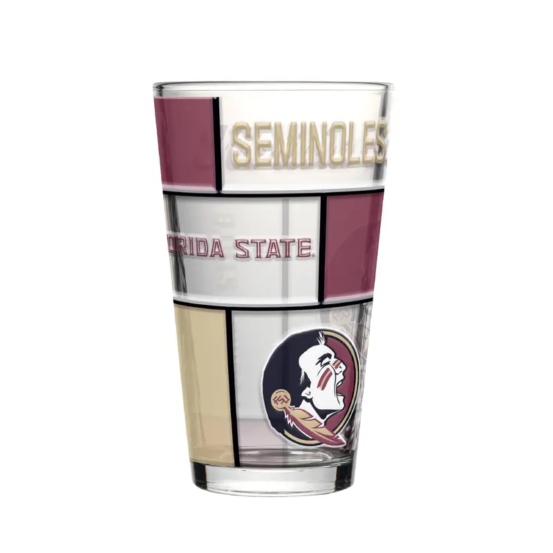 FL State 16oz Quilted Stained Pint Glass