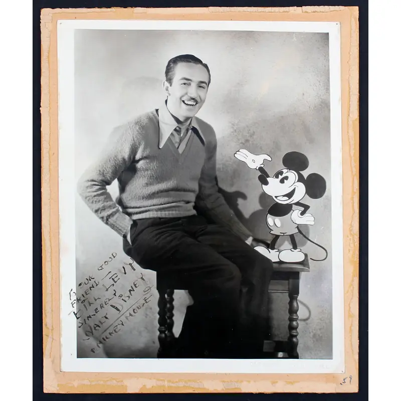 Walt Disney "Mickey Mouse" Authentic Signed 8x10 Mounted Photo JSA #XX10972