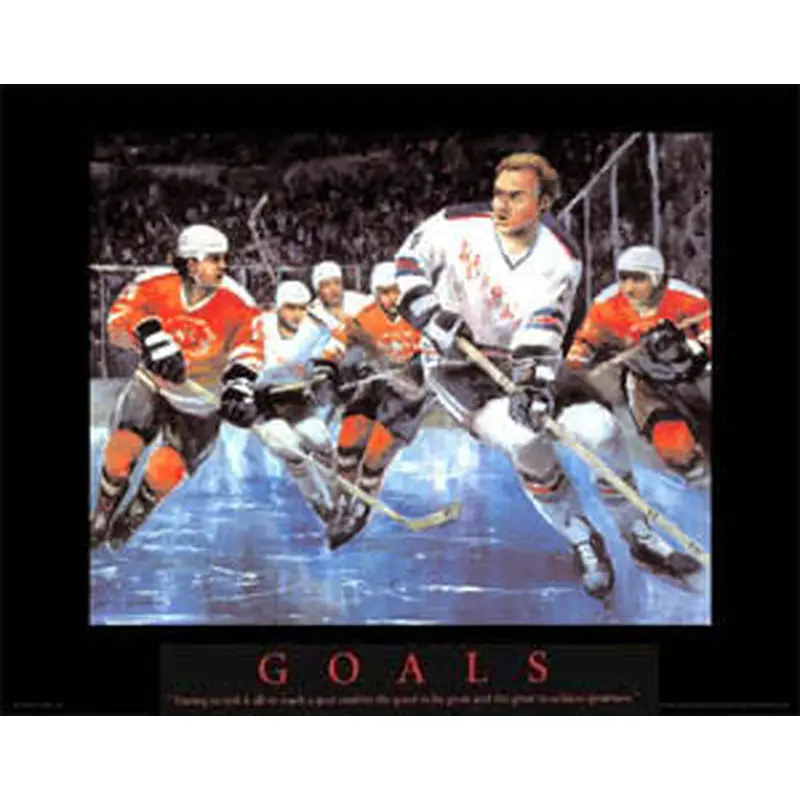 Hockey "Goals" Motivational Poster Print by T.C. Chui - Front Line