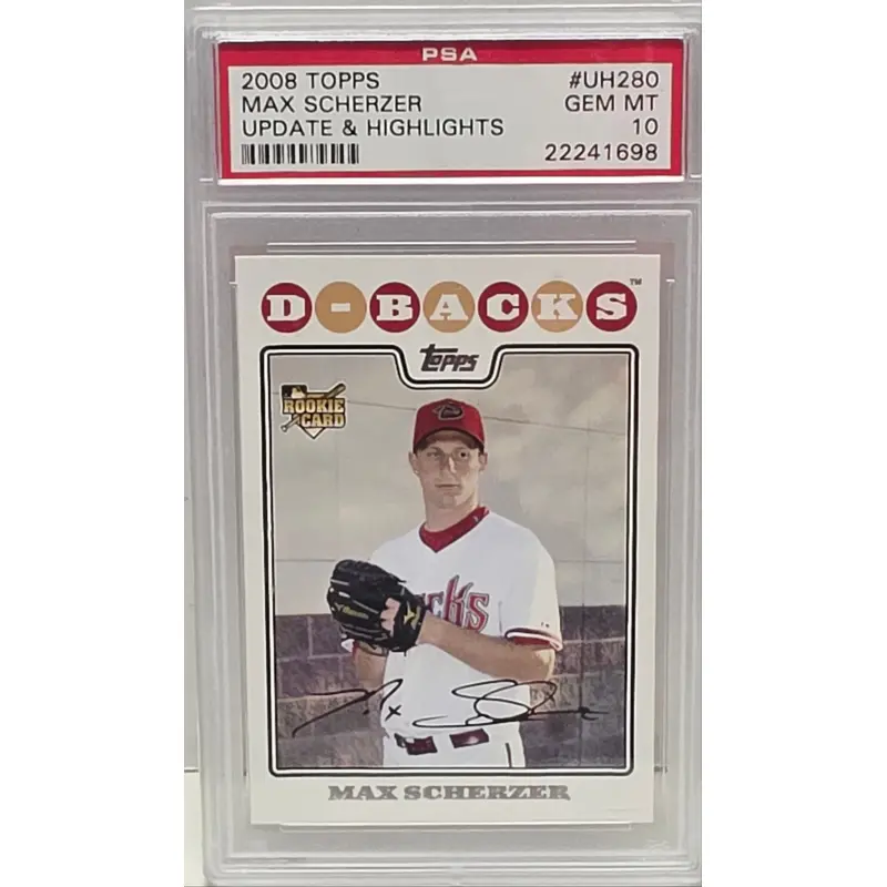 Max Scherzer 2008 Topps Update Rookie #UH280 PSA 10 Gem Mint