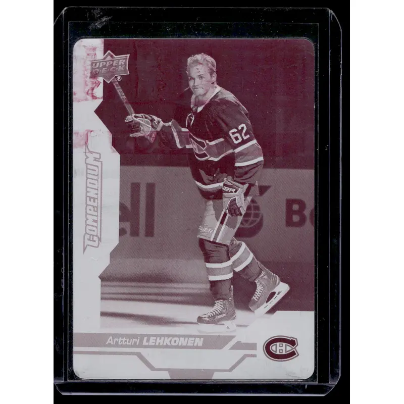 2018-19 Upper Deck Compendium - Printing Plate Magenta - Artturi Lehkonen #628 1of1