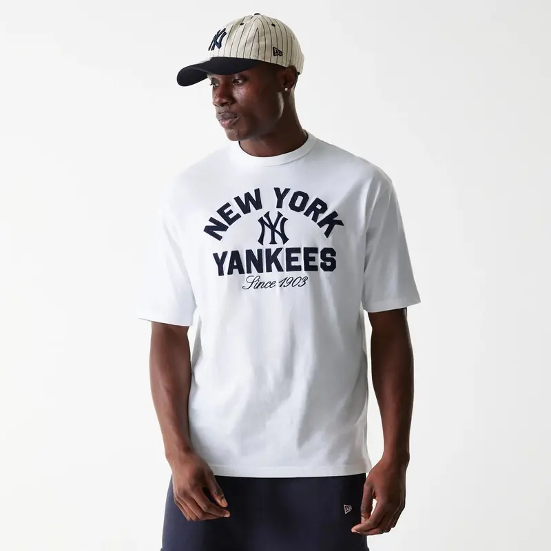 New York Yankees MLB Heritage White Oversized T-Shirt
