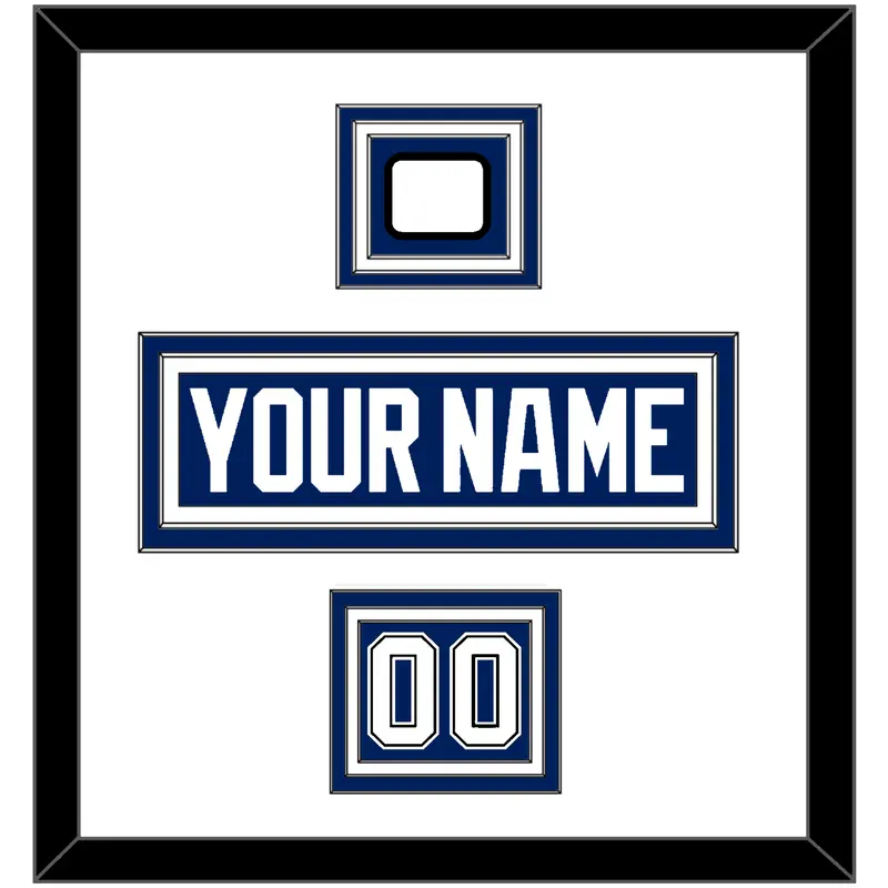 Tampa Bay Nameplate, Number (Shoulder) & Jersey Logo Patch - Home Blue - Triple Mat 1