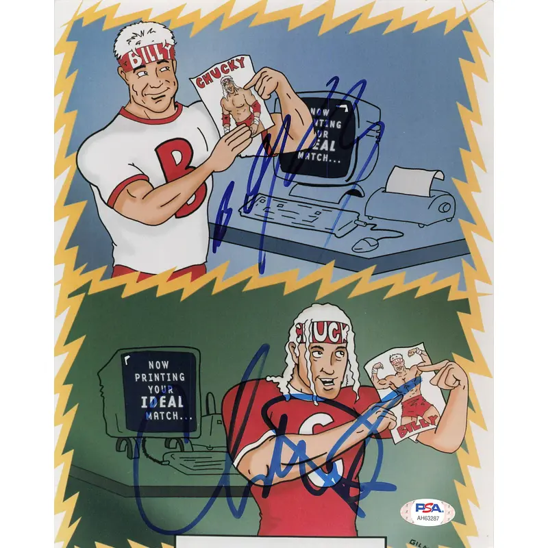 Chuck Palumbo And Billy Gunn signed 8x10 photo PSA/DNA COA WWE Autographed