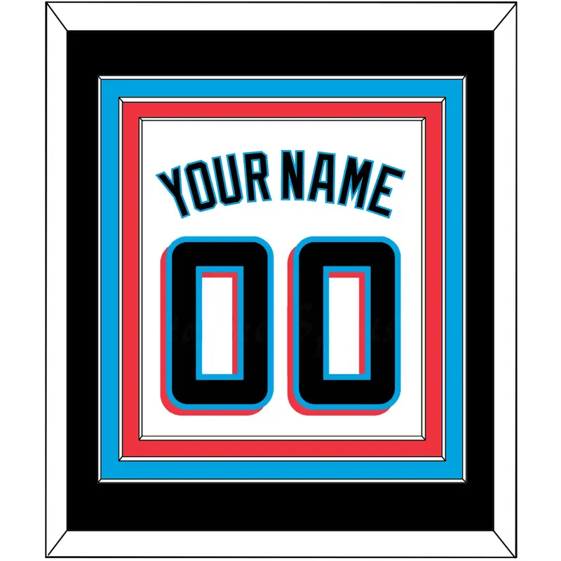 Miami Name & Number - Home White - Triple Mat 3