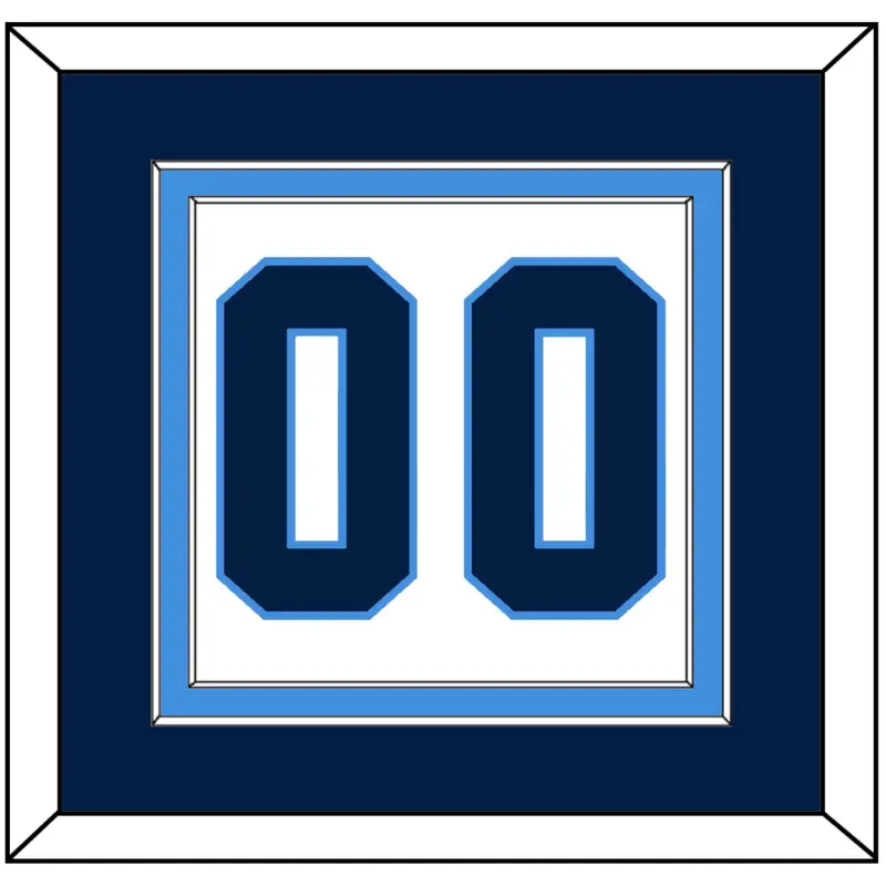 Pittsburgh Number (Back) - Home White (1977-1980) - Double Mat 2