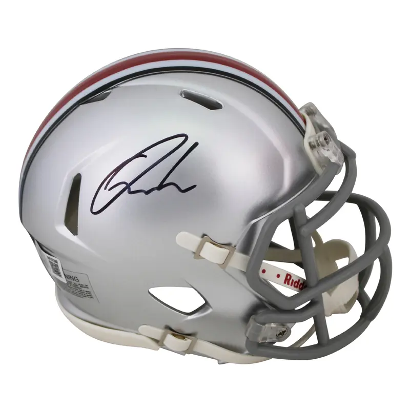 Ohio State Quinshon Judkins Authentic Signed Speed Mini Helmet BAS Witnessed