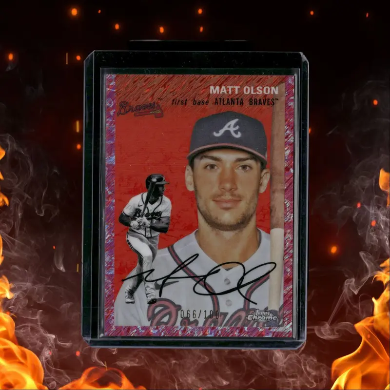 2023 Topps Chrome Platinum Matt Olson Red 066/100 #199