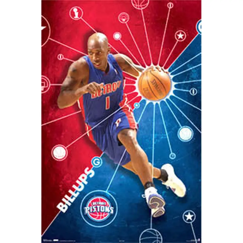 Chauncey Billups "Drive" Detroit Pistons Poster - Costacos 2006
