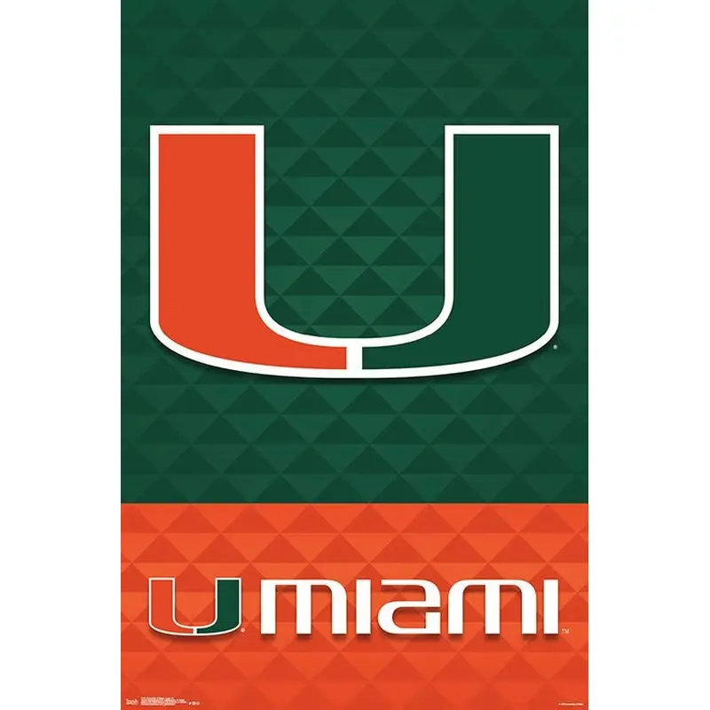 University of Miami Hurricanes Official NCAA Team Logo Poster - Trends International