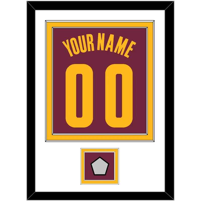 Cleveland Name & Number With Finals Patch - Road Red (2010-2017) - Double Mat 1
