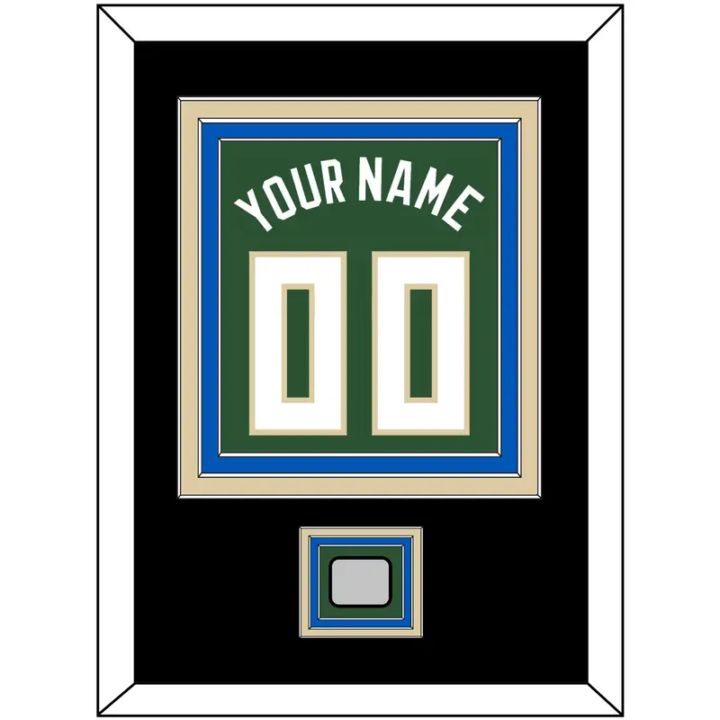 Milwaukee Name & Number With Champions Patch - Green Icon - Triple Mat 3