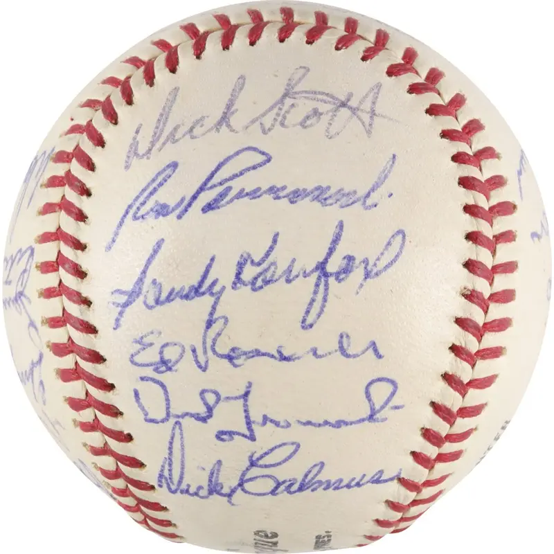 1963 Los Angeles Dodgers World Series Champs Team Signed Baseball Koufax JSA