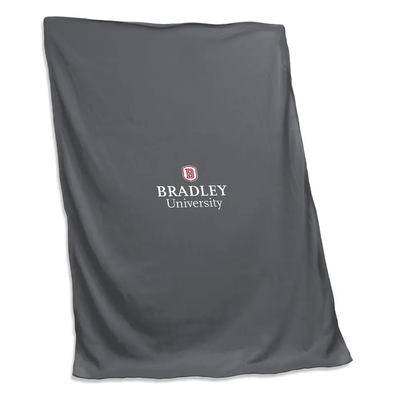 Bradley U Charcoal Sweatshirt Blanket (Screened)