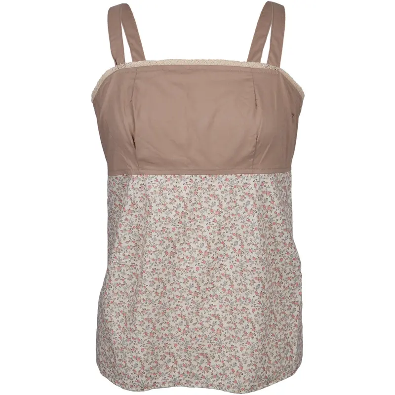 Tan Pattern Juniors Tank Top