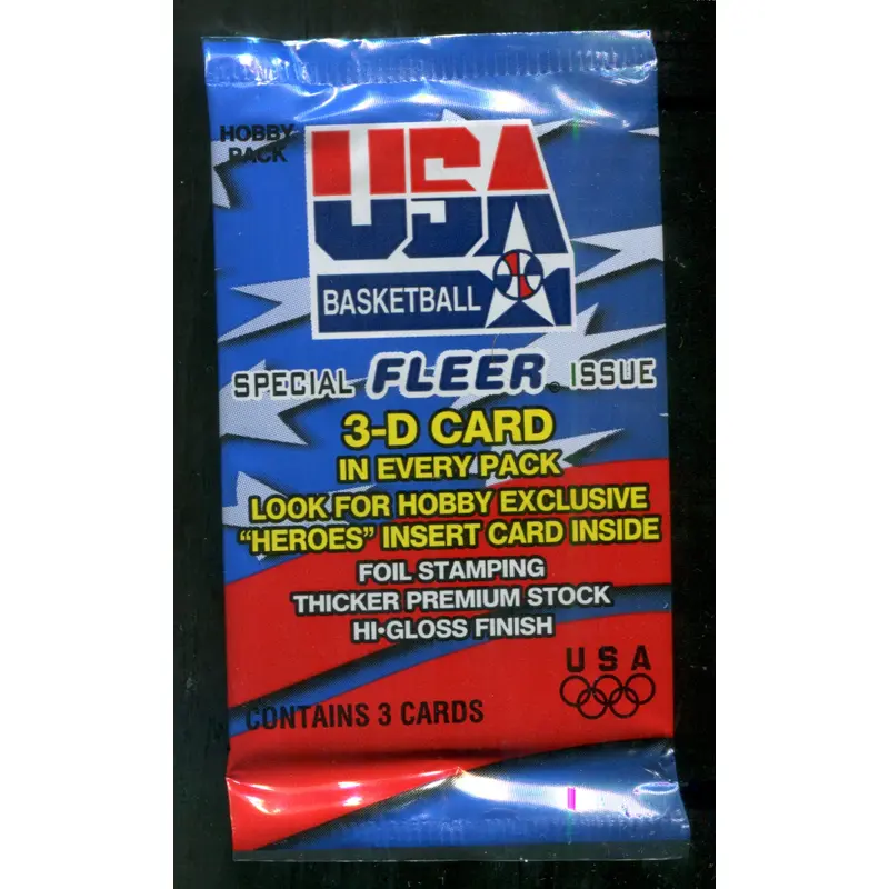 1996 1995/96 Fleer Special Issue USA Basketball Unopened Pack (Hobby) (3)
