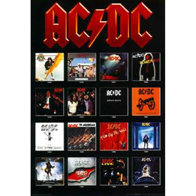 AC/DC Albums Covers 1975-1995 Poster - Import Images Inc.