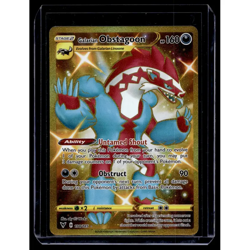 2020 Pokemon Sword & Shield - Vivid Voltage - Secret - Galarian Obstagoon #198
