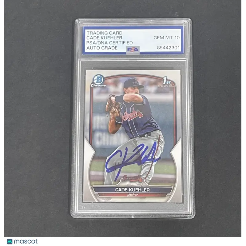 2023 Bowman Draft #BDC-21 Cade Kuehler Chrome signed card PSA Auto 10