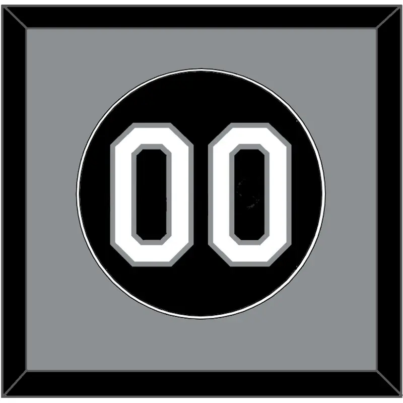 Chicago Number - Alternate Black (1991-1992) - Single Mat 2