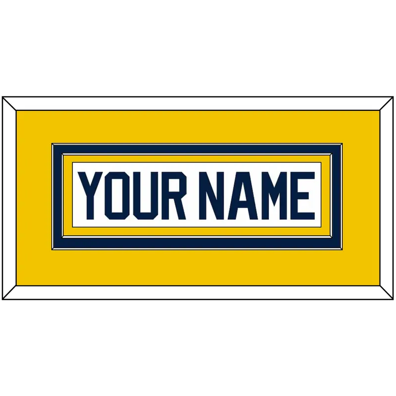 Michigan Hockey Nameplate - Home White (2021-2023) - Double Mat 3