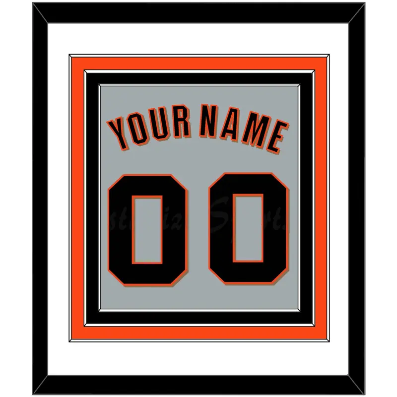 San Francisco Name & Number - Road Gray (2010-2021) - Triple Mat 1