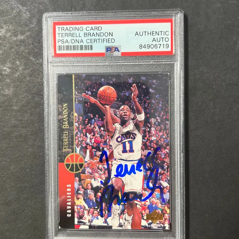 1994-95 Upper Deck #41 Terrell Brandon Signed Card AUTO PSA/DNA Slabbed Cavaliers