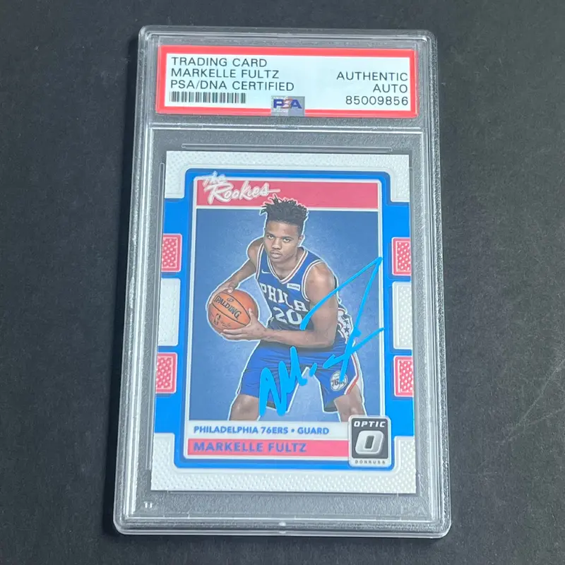 2017-18 Panini Donruss Optic #1 Markelle Fultz Signed Card PSA Slabbed RC 76ers