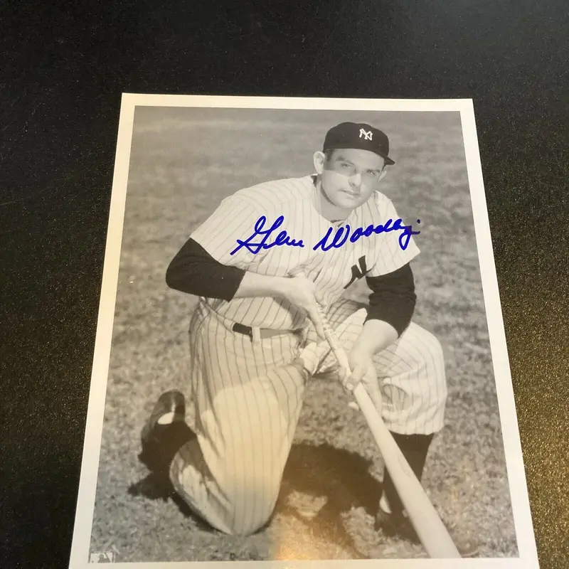 Gene Woodling Signed Autographed Vintage Baseball Photo
