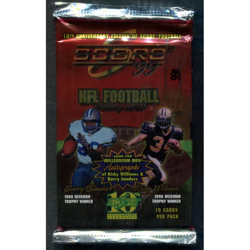 1999 Score Football Unopened Pack (Retail) (Pre-Priced) (10)
