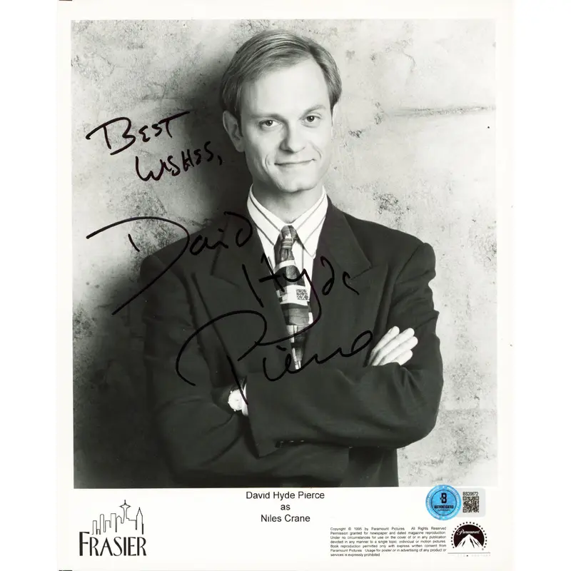 David Hyde Pierce Frasier "Best Wishes" Authentic Signed 8x10 Photo BAS #BS2072