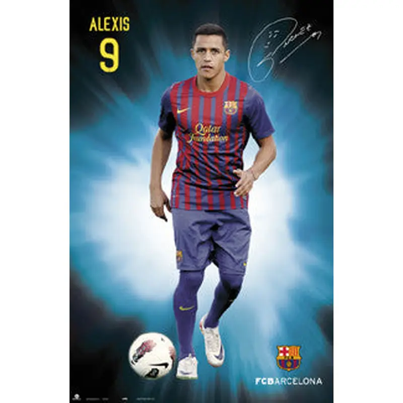 Alexis Sanchez "Signature Series" FC Barcelona Poster - Grupo Erik
