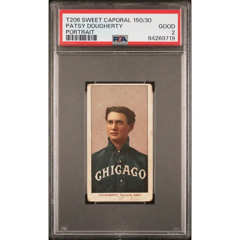 Patsy Dougherty 1909-11 T206 Sweet Caporal 150/30 Portrait PSA 2 Good