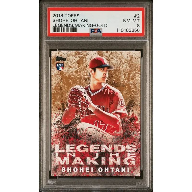 Shohei Ohtani 2018 Topps Legends in the Making Gold #40/50 PSA 8 Nm-Mint