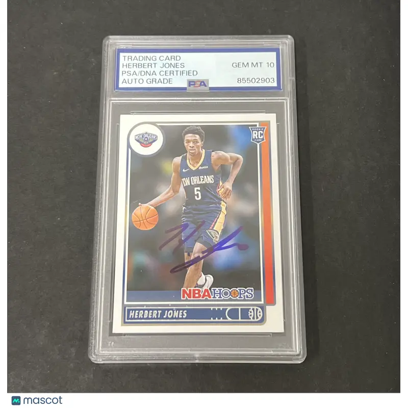 2021-22 Panini NBA Hoops #243 Herbert Jones signed card Auto 10 Pelicans