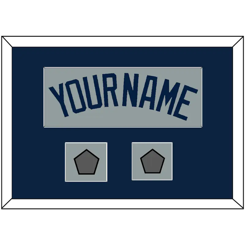Boston Name & Two World Series Jersey Patches - Road Gray (2009-2013) - Single Mat 3