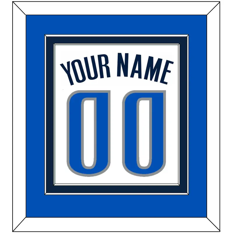 Dallas Name & Number - White Association - Double Mat 3