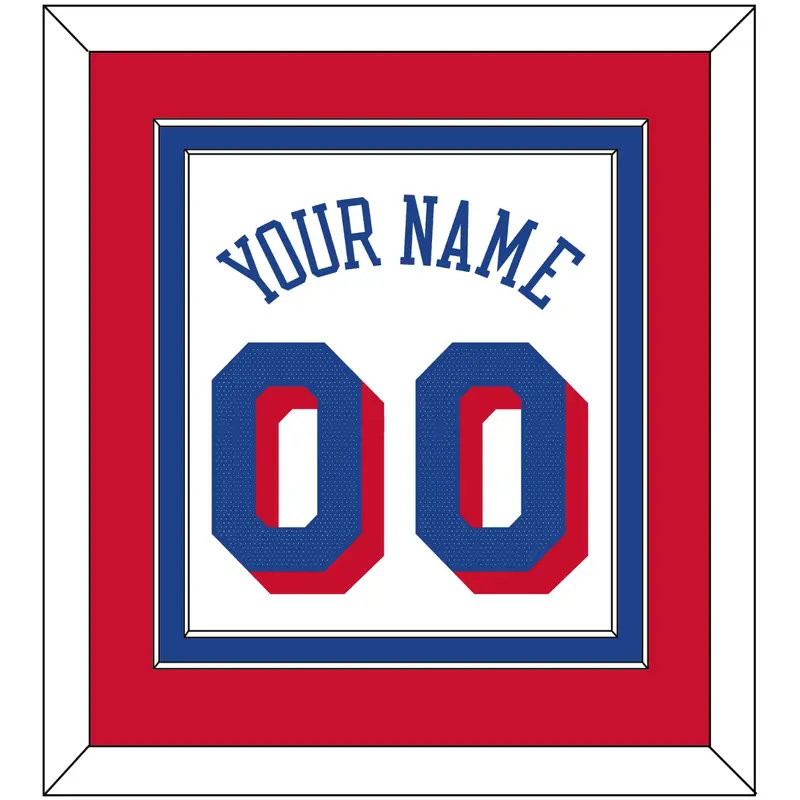 Philadelphia Name & Number - White Association - Double Mat 4