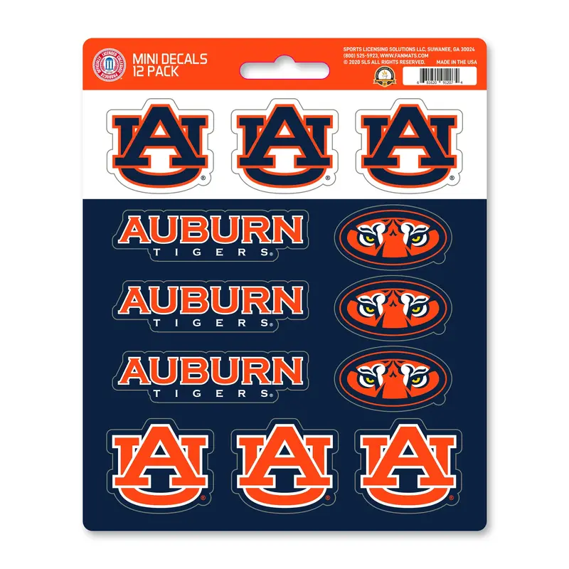Auburn University Mini Decal 12-pk