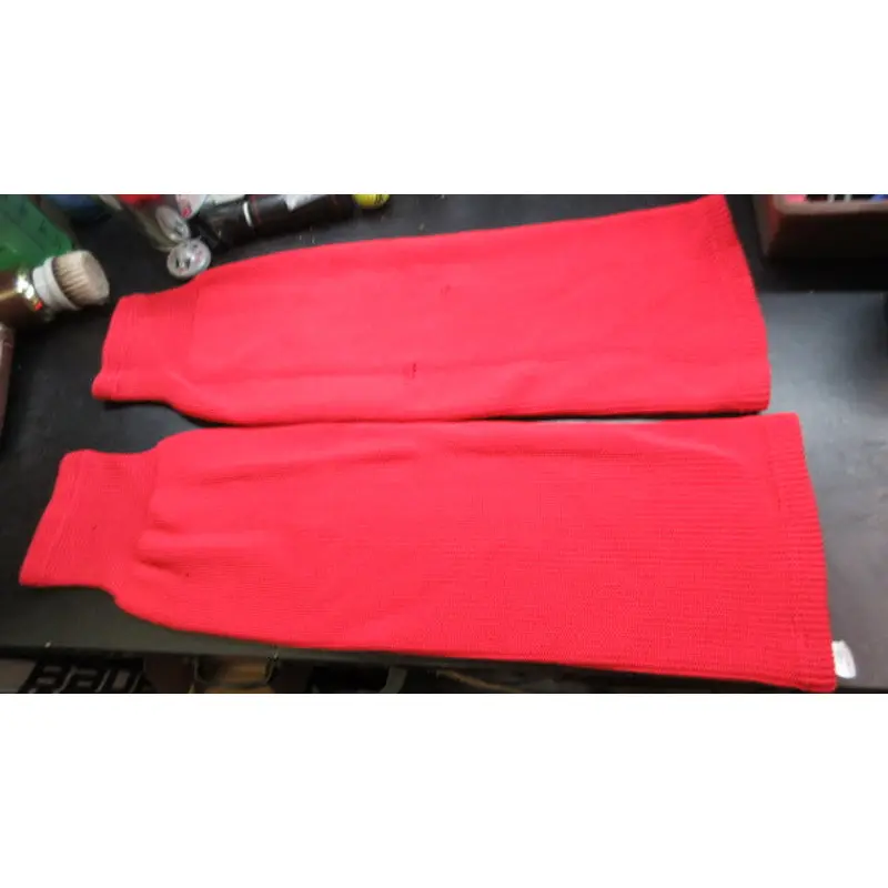 Used Red Hockey Socks Size 32" - holes