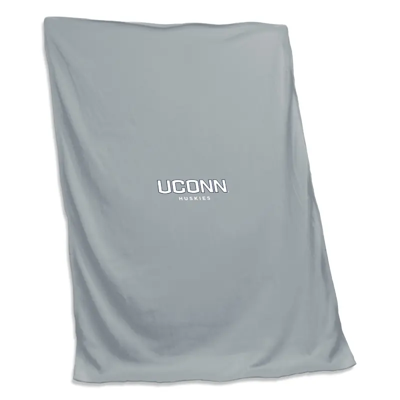 UConn Gray Screened Sweatshirt Blanket